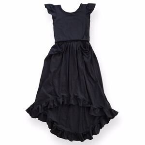 Placard Originals Lola Soft Knit Hi-Lo Dress in Denim